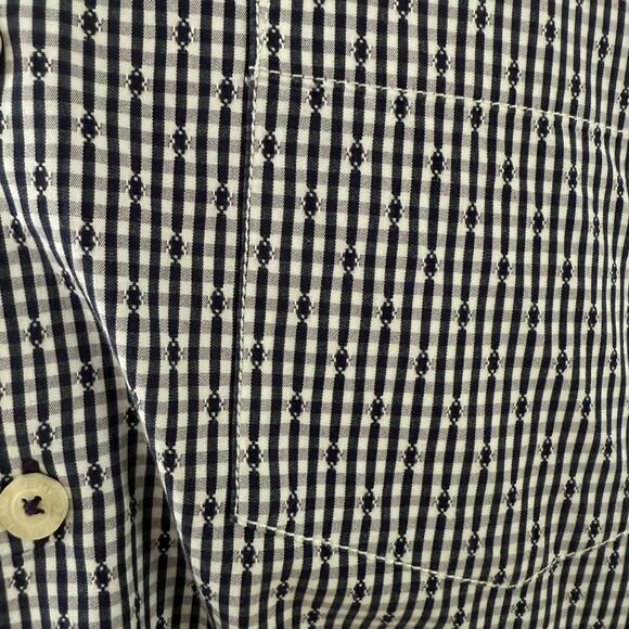Tommy Bahama Blue White Checked Gingham Button Down L/S Shirt MEDIUM - Picture 4 of 8
